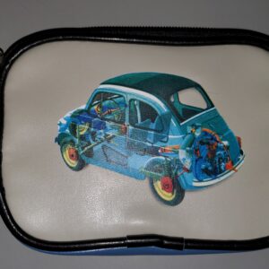 Vintage Fiat 500 Computer Carrying Case w/ Pouch