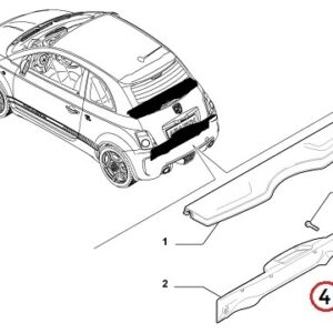 Wiper Cowl & Scuff Plate Clip | FIAT 500 Abarth