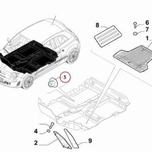 Push On Retainer for Trim | FIAT 500 Abarth