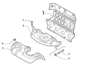 Exhaust Manifold Gasket w/ Heat Shield | FIAT 500 Abarth