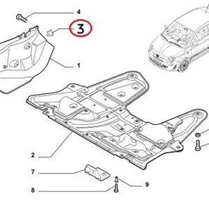 Mudguard Clip | FIAT 500 Abarth