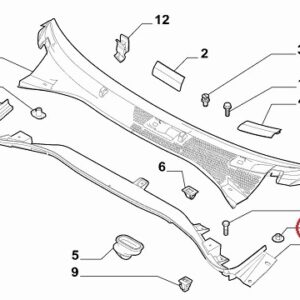 Plastic Nut For Fender Liner & Wiper Cowl | FIAT 500 Abarth