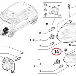 Speed Clip for Front Lights & Rear Bumper | FIAT 500 Abarth