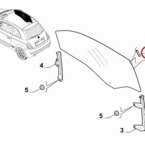 Window Track Clip | FIAT 500 Abarth