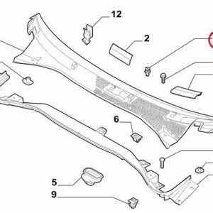 Clip for Windscreen Scuttle Panel Trim | FIAT 500 Abarth